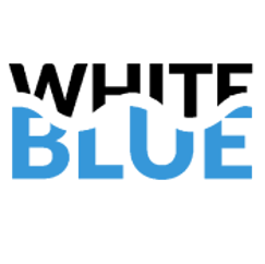White blue logo